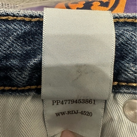 EVERLANE Women's 27 Regular Distressed Frayed Hem Blue Crop The Cheeky Jean - Picture 9 of 10